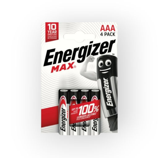 Picture of ENERGIZER MAX ALKALINE AAA BATTERIES LR03 4PK